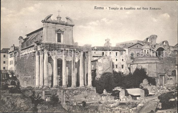 Rom Roma Tempio di faustino nel Foro Romano Ruinen