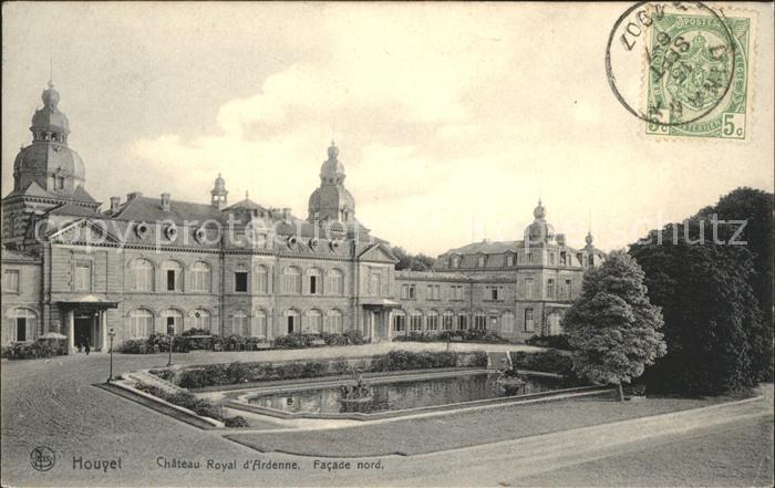Houyet Namur Chateau Royal d Ardenne Facade nord Stempel auf AK