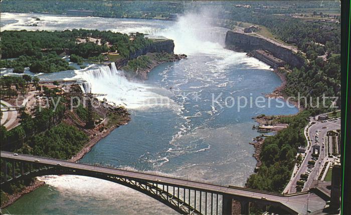 Niagara Falls Ontario Aerial view Bridge