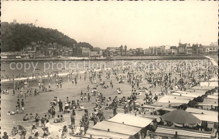 San Sebastian  Pais Vasco ES Vista parcial de la Playa Strand