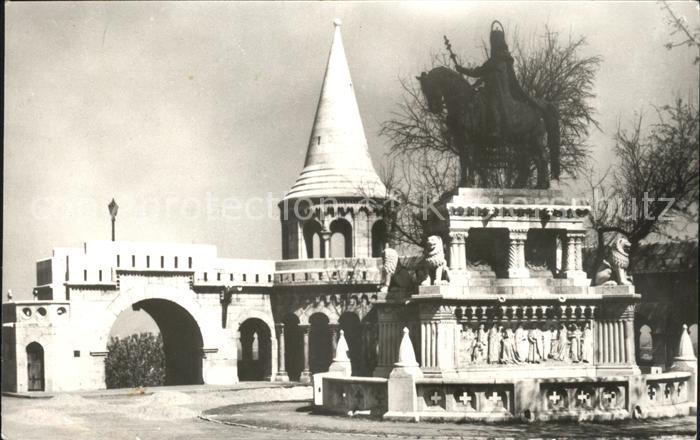 Budapest Halaszbastya reszlet a Szent Istvan szoborral