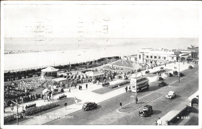 Southport UK The Promenade Valentine's Post Card