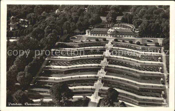 Potsdam Schloss Sanssouci Fliegeraufnahme