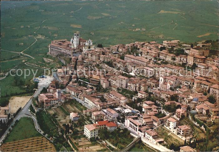 Assisi Umbria Panorama dall aereo Cittadella