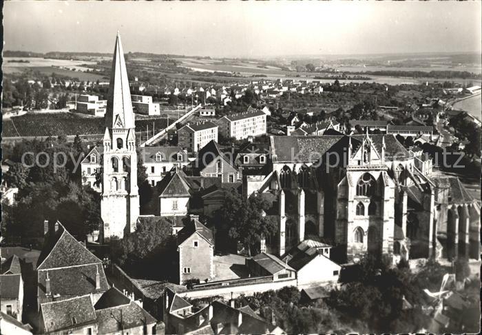 Auxerre Abbay de St Germain vue aerienne