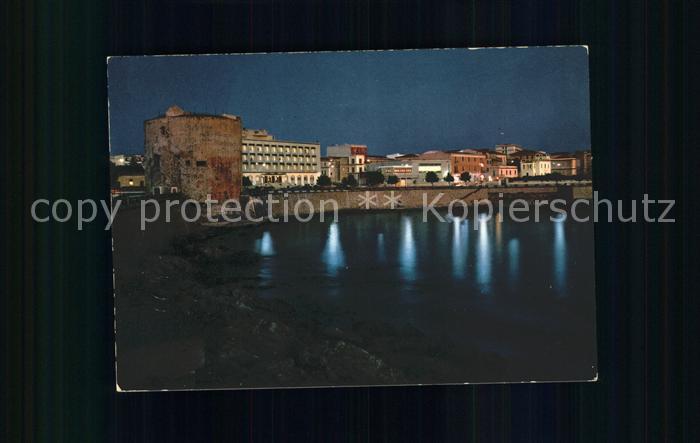 Alghero Lungomare Notturno Seepromenade bei Nacht