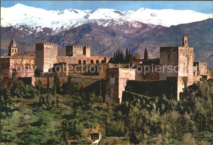 Granada Andalucia Vista general de la Alhambra y Sierra Nevada