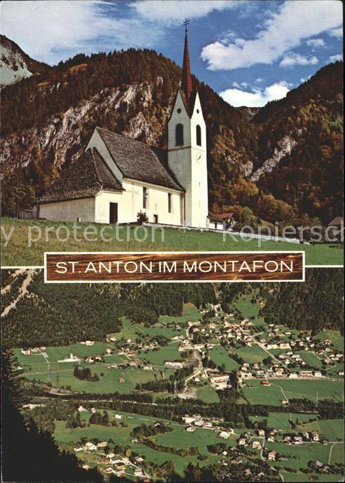 St Anton Arlberg Blick ins Tal Montafon Kirche