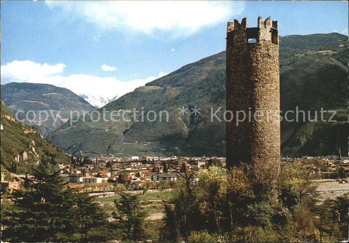 Bolzano Torre di Druso antico Castello Gscheibter Turm einstige Burg Treuenstein