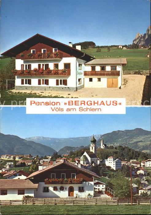 Voels Tirol Ortsansicht mit Kirche Alpenblick Pension Berghaus