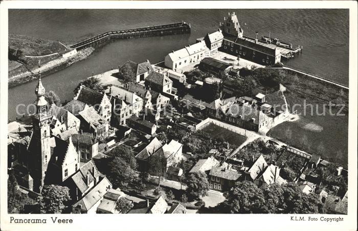 Veere Fliegeraufnahme Historisches Rathaus Hafen