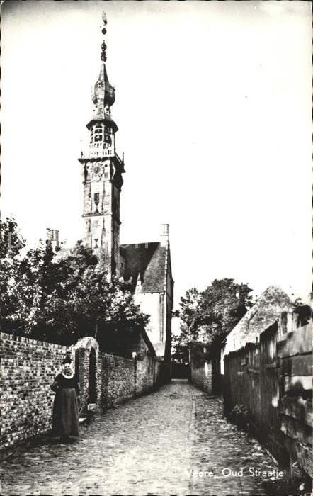 Veere Oud Straatje Stadhuis Historisches Rathaus
