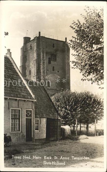 Sluis Zeeland Toren Ned Herv Kerk St Anna Termuiden K