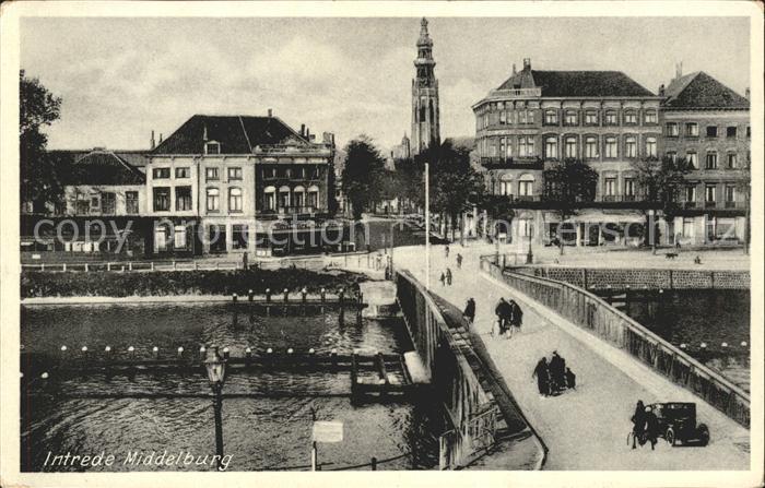 Middelburg Zeeland Intrede Bruecke Turm