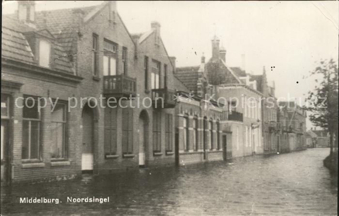 Middelburg Zeeland Noordsingel Hochwasser
