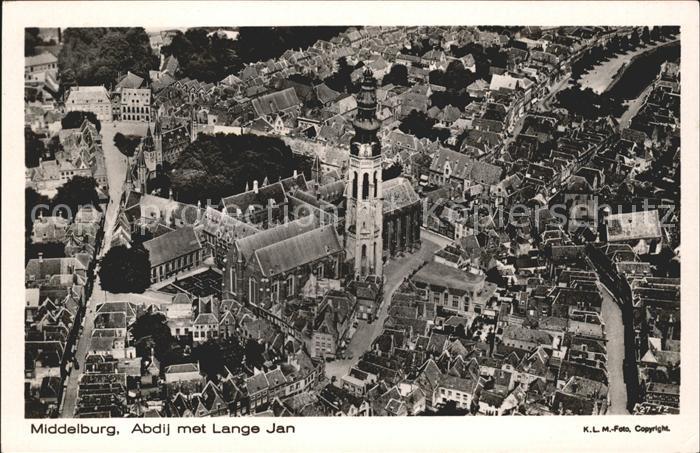 Middelburg Zeeland Abdij met Lange Jan Turm der Koorkerk F