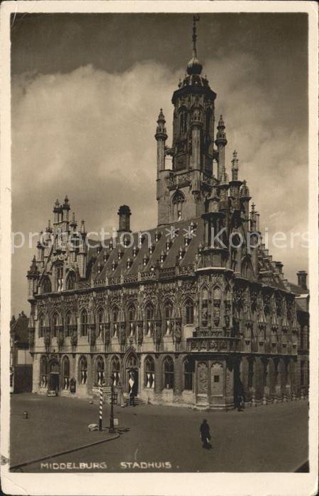 Middelburg Zeeland Stadhuis Rathaus Historisches Gebaeude 16. Jhdt.