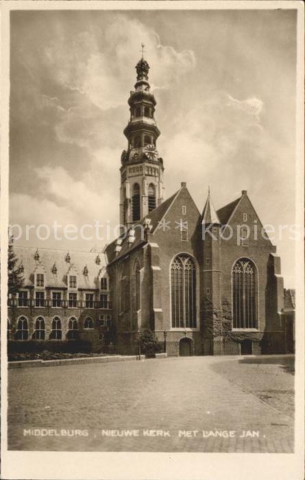 Middelburg Zeeland Nieuwe Kerk met Lange Jan