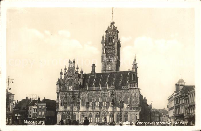 Middelburg Zeeland Stadhuis Rathaus Historisches Gebäude 1