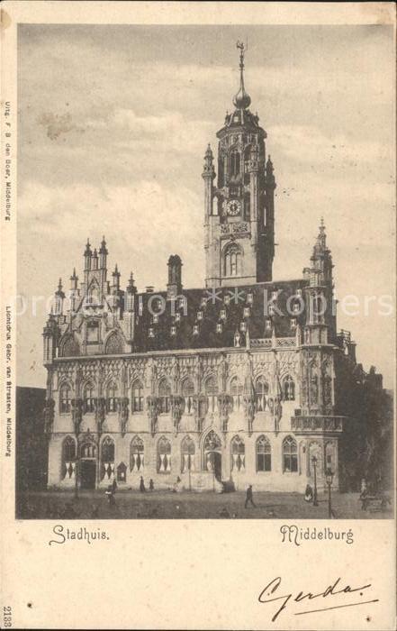 Middelburg Zeeland Stadhuis Rathaus Historisches Gebaeude 16. Jhdt.