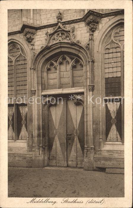 Middelburg Zeeland Stadhuis Detail Rathaus Historisches Ge