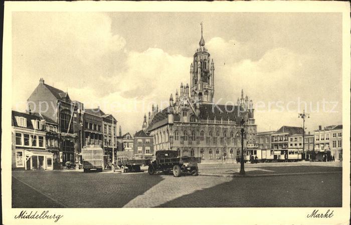Middelburg Zeeland Markt Stadhuis Rathaus Historisches Geb