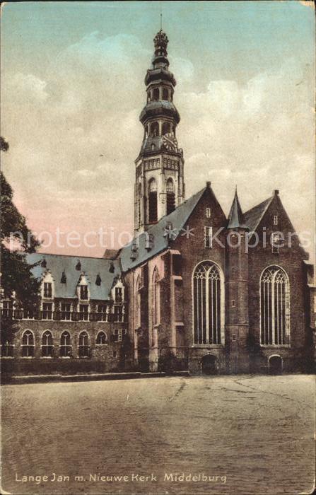 Middelburg Zeeland Lange Jan met Nieuwe Kerk