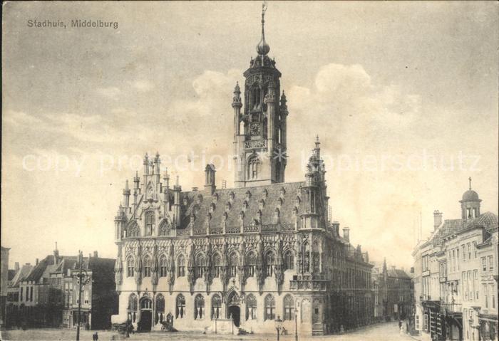 Middelburg Zeeland Stadhuis Rathaus Historisches Gebaeude 16. Jhdt.