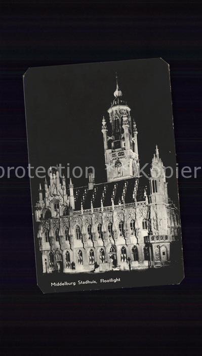 Middelburg Zeeland Stadthuis Flootlight Rathaus Historisch
