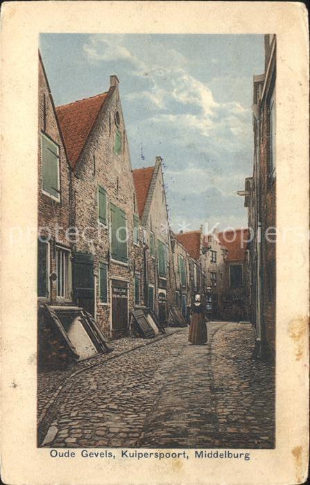 Middelburg Zeeland Oude Gevels Kuiperspoort