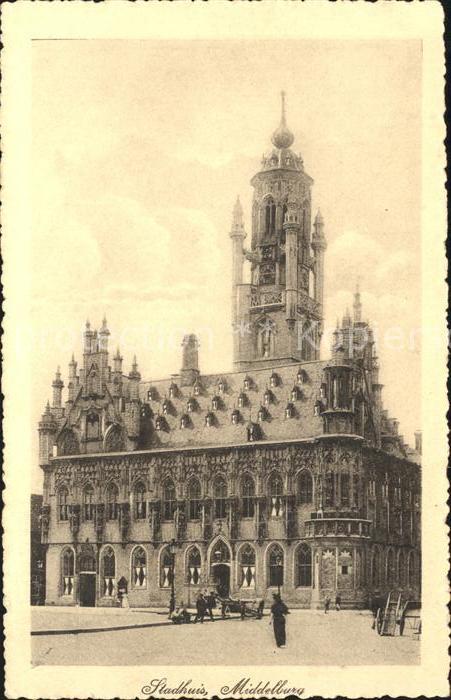 Middelburg Zeeland Stadhuis Rathaus Historisches Gebaeude 16. Jhdt.