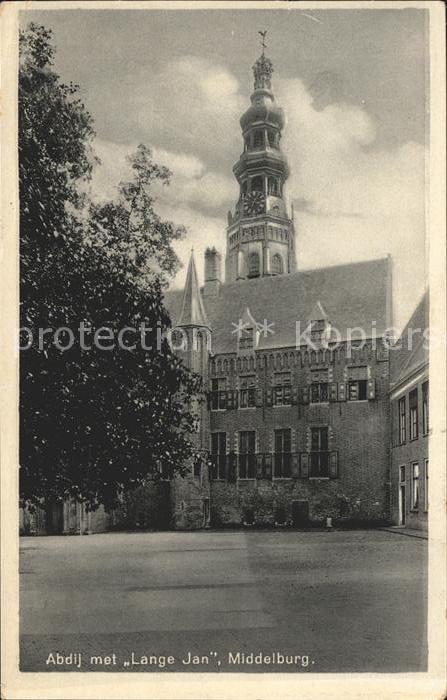 Middelburg Zeeland Abdij met Lange Jan Abtei