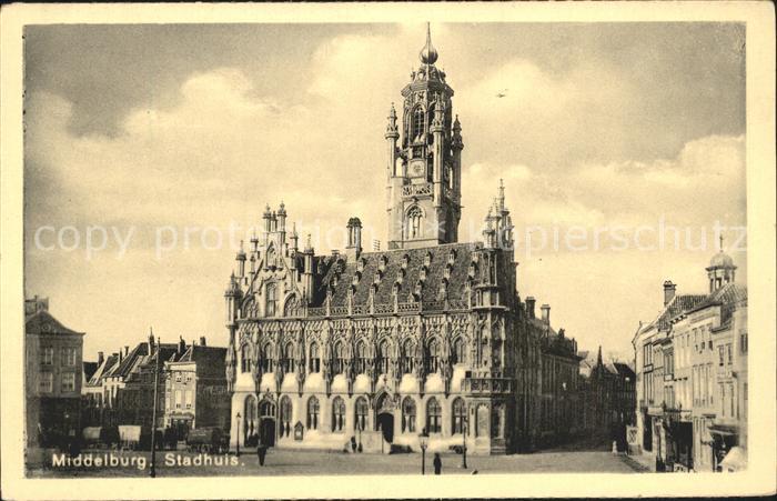 Middelburg Zeeland Stadhuis Rathaus Historisches Gebaeude 16. Jhdt.