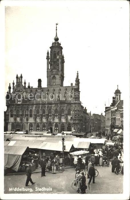 Middelburg Zeeland Stadhuis Markt Rathaus Historisches Geb