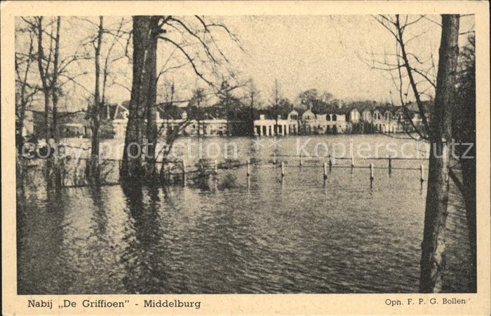 Middelburg Zeeland Nabij De Griffioen Hochwasser