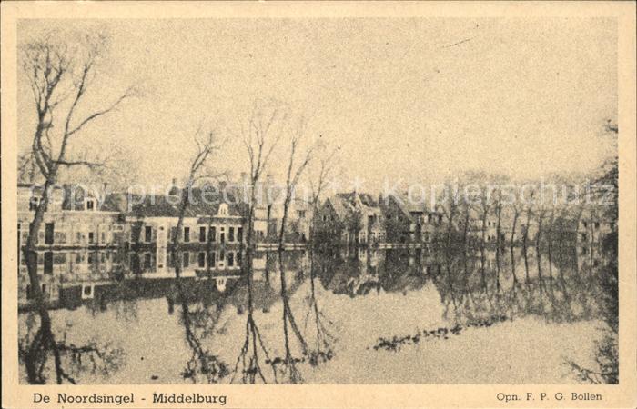 Middelburg Zeeland De Noordsingel Hochwasser