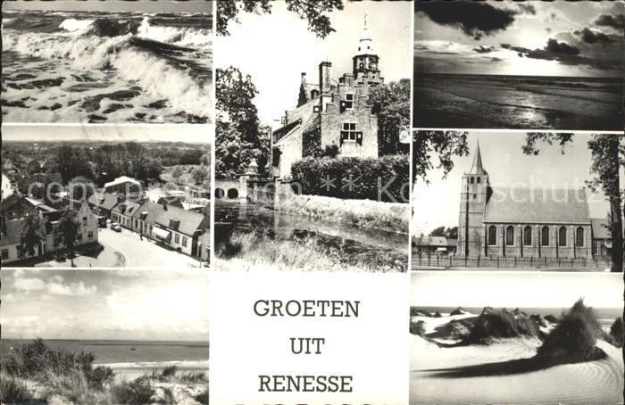 Renesse Brandung Schloss Abendstimmung Kirche Duenen Strand