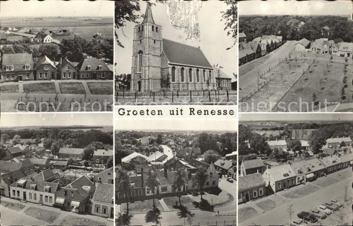 Renesse Teilansichten Fliegeraufnahme Kirche