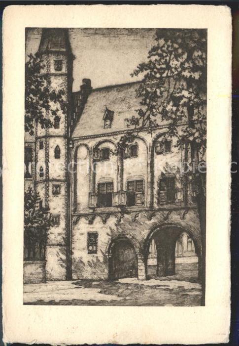 Middelburg Zeeland Abdy Abtei Kuenstlerkarte Louis Heymans