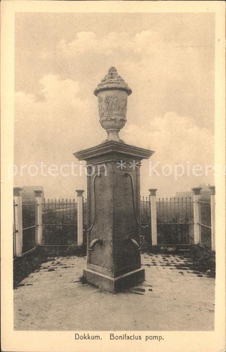 Dokkum Bonifacius pomp Brunnen