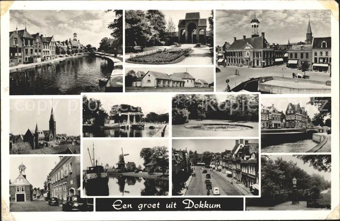 Dokkum Teilansichten Kapelle Rathaus Kirche Zu