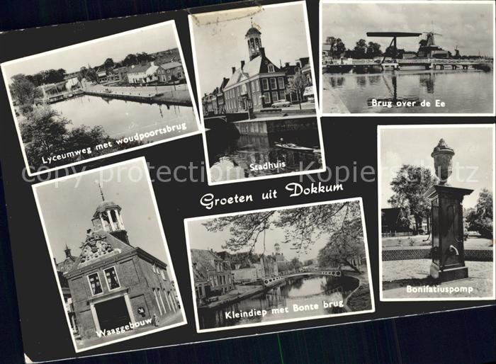 Dokkum Lyceumweg Brug Stadhuis Waaggebouw Klei