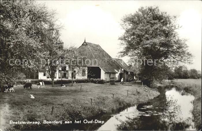 Beetsterzwaag Boerderij aan het Oud Diep Bachlauf Lan