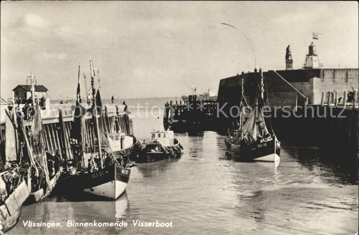 Vlissingen Binnenkomende Visserboot Hafeneinfahrt