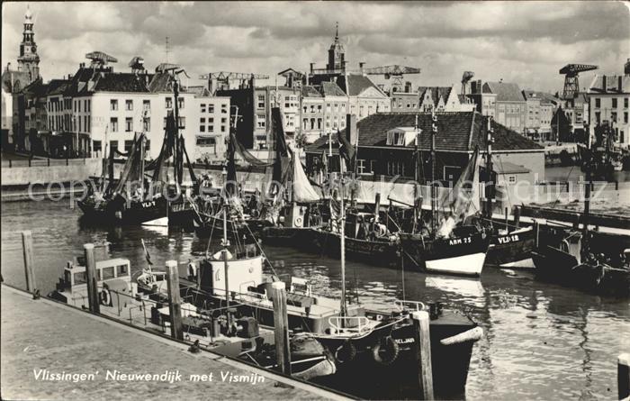 Vlissingen Nieuwendijk met Vismijn Fischerboot