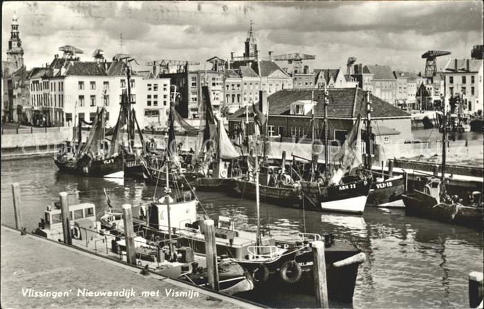 Vlissingen Nieuwendijk met Vismijn Fischerboote
