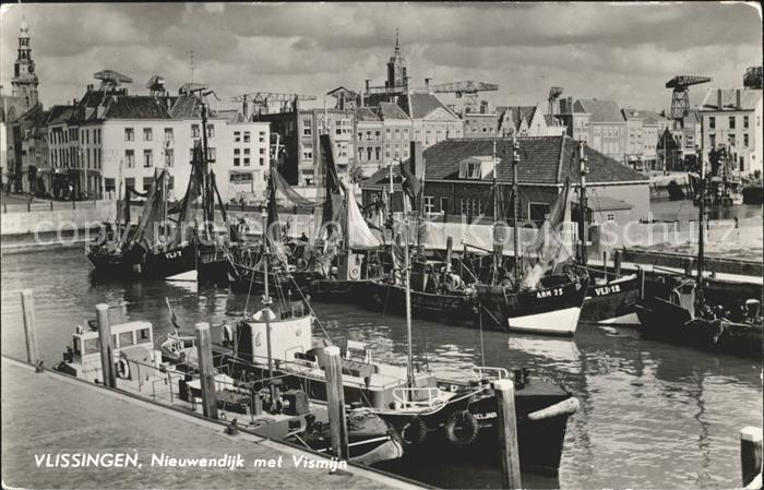 Vlissingen Nieuwendijk met Vismijn Fischerboote