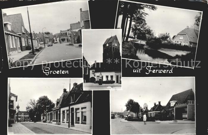 Ferwerd Teilansichten Strassenpartie Kirche