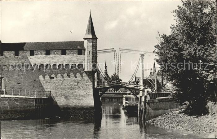 Zierikzee Zuid Havenpoort Doorkijk Oude Haven Zugbruecke