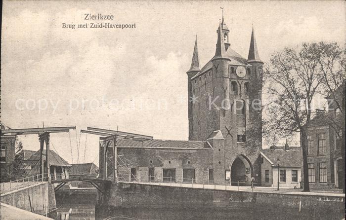 Zierikzee Brug met Zid Havenpoort Zugbruecke